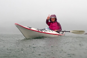 雨のカヤッキング